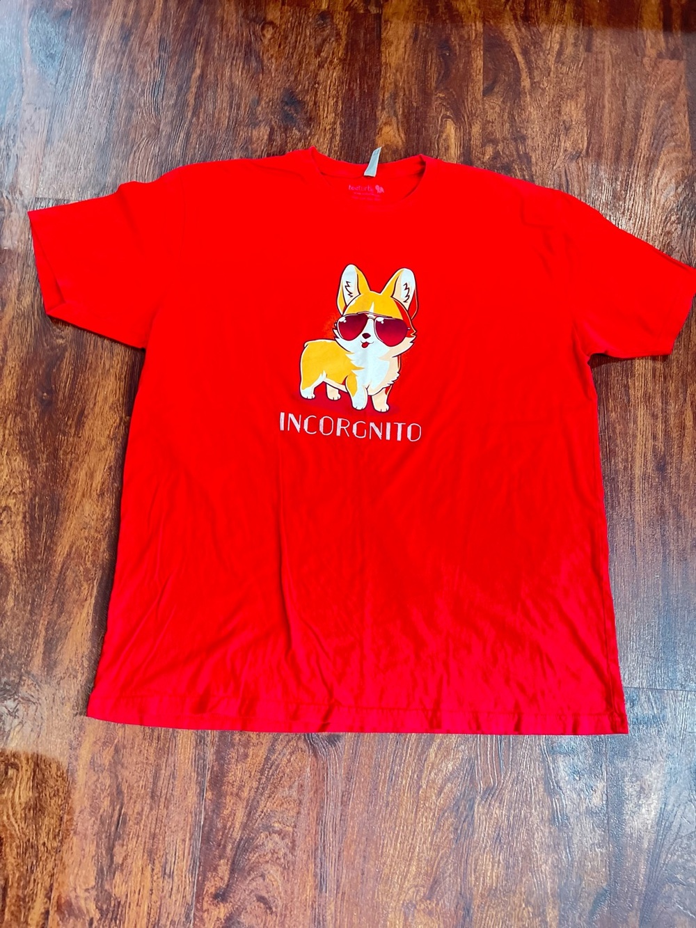 Incorgnito Red Corgi Graphic Dog Tee - Pets Dog Clothing